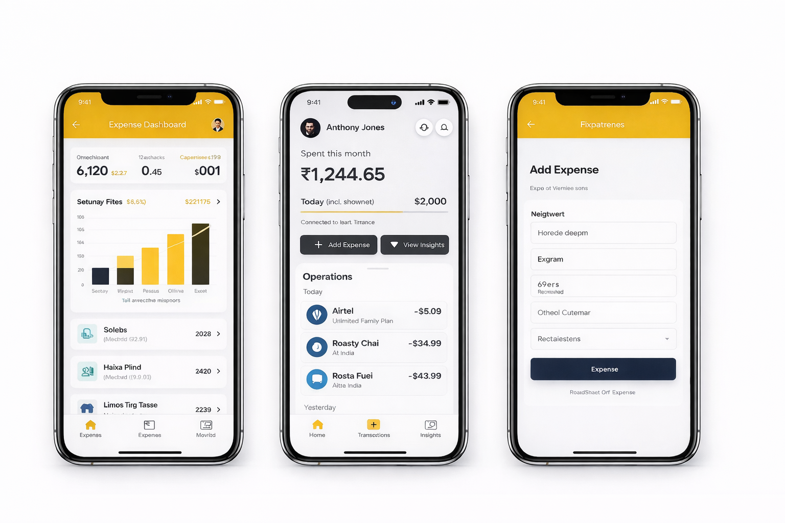 ExpenseBuddy app dashboard